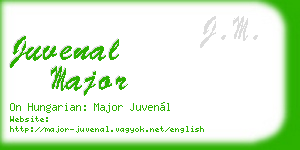 juvenal major business card
